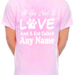 Customised All You Need Love And Cat Any Name You Want Mens T-Shirt  Cat Lover