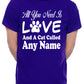 Customised All You Need Love And Cat Any Name You Want Mens T-Shirt  Cat Lover