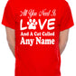 Customised All You Need Love And Cat Any Name You Want Mens T-Shirt  Cat Lover