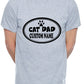 Customised Cat Dad Custom Name Birthday Mens T-Shirt Cat Lover Present