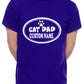 Customised Cat Dad Custom Name Birthday Mens T-Shirt Cat Lover Present