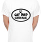 Customised Cat Dad Custom Name Birthday Mens T-Shirt Cat Lover Present
