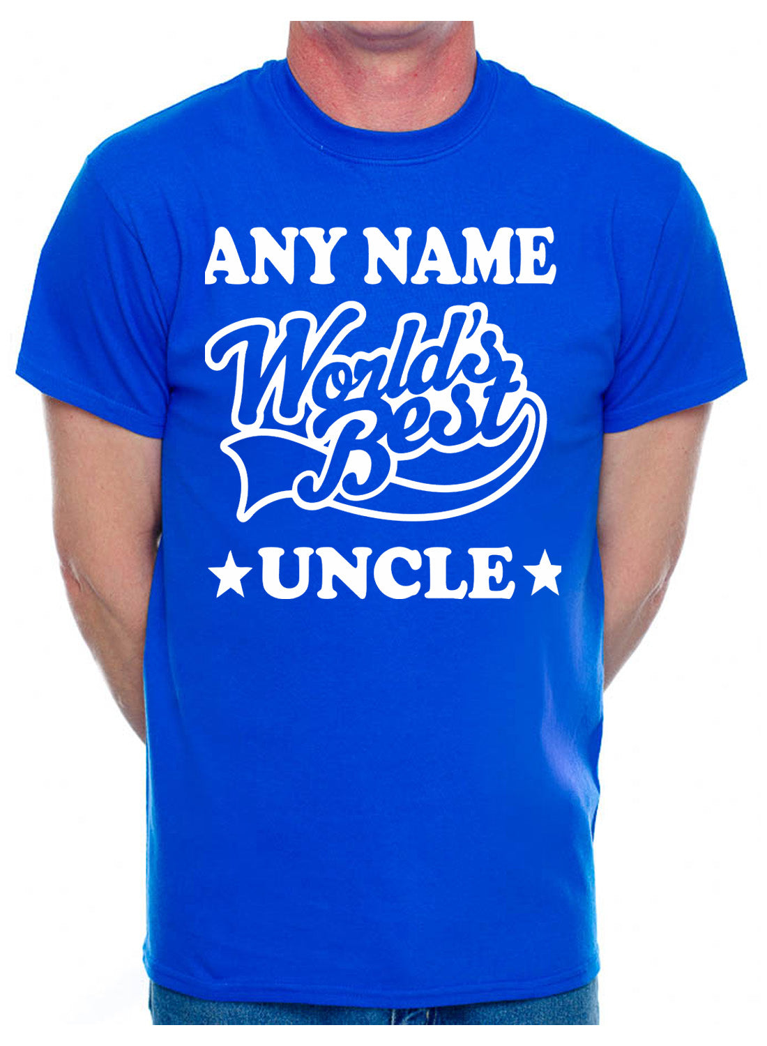 Personalised Mens T-Shirt Worlds Best Uncle Any Name Nephew Niece