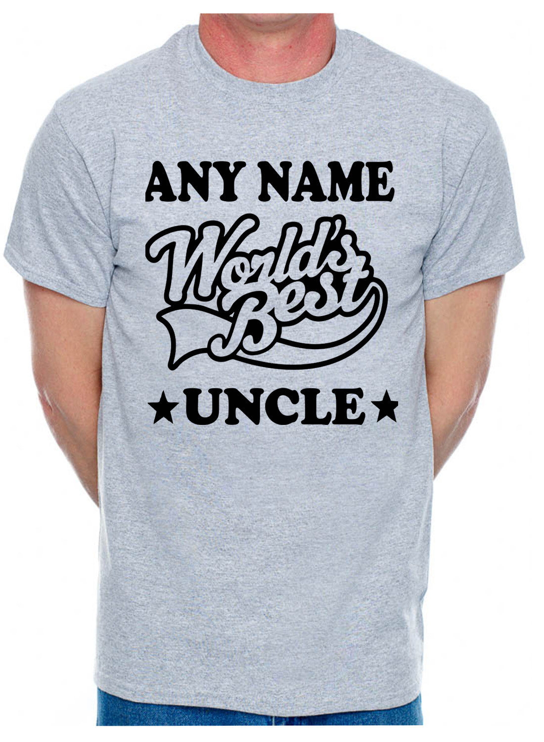 Personalised Mens T-Shirt Worlds Best Uncle Any Name Nephew Niece