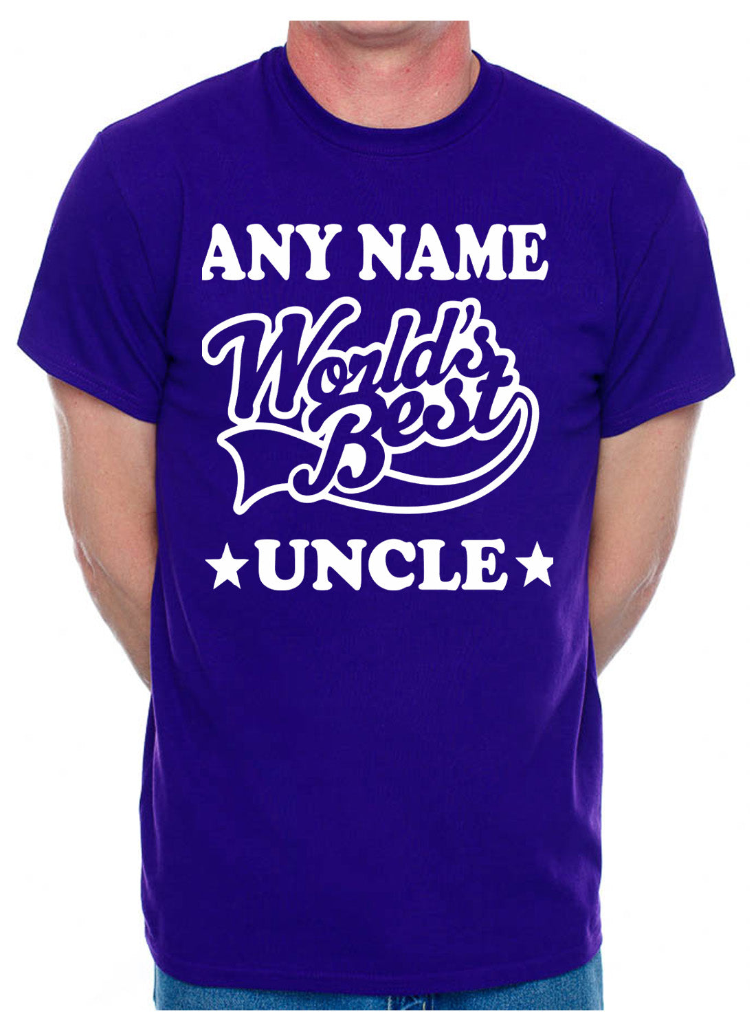 Personalised Mens T-Shirt Worlds Best Uncle Any Name Nephew Niece