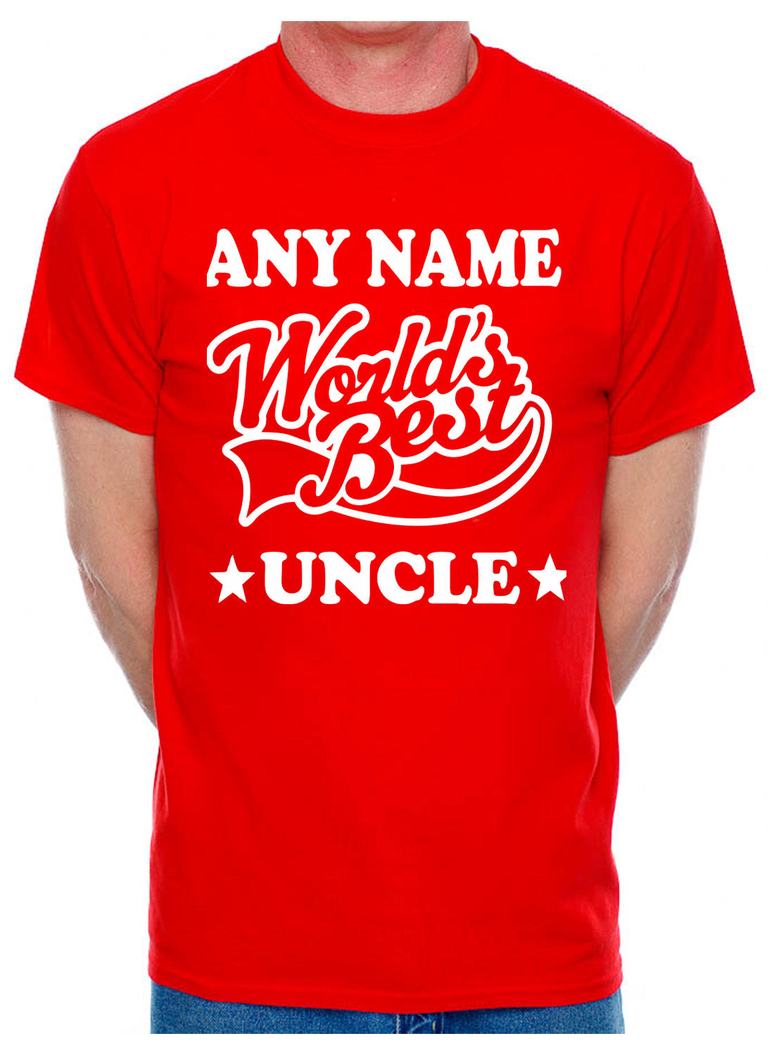 Personalised Mens T-Shirt Worlds Best Uncle Any Name Nephew Niece
