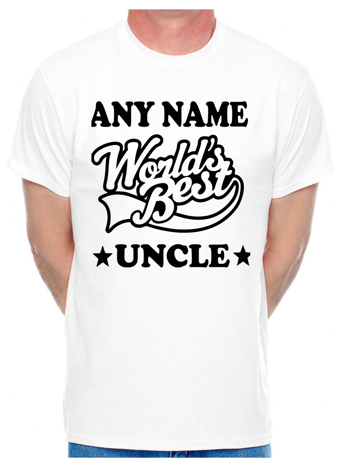 Personalised Mens T-Shirt Worlds Best Uncle Any Name Nephew Niece