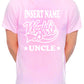 Personalised Mens Tee Worlds Best Uncle Insert Name Nephew Niece
