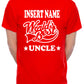 Personalised Mens Tee Worlds Best Uncle Insert Name Nephew Niece