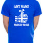 Personalised Mens T-Shirt Proud To Be British Any Name Custom
