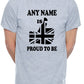 Personalised Mens T-Shirt Proud To Be British Any Name Custom