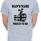 Personalised Mens T-Shirt Proud To Be British Mans Name Here