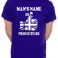 Personalised Mens T-Shirt Proud To Be British Mans Name Here