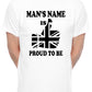Personalised Mens T-Shirt Proud To Be British Mans Name Here