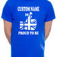 Mens Tee Personalised Birthday T-shirt Proud To Be British Custom Name