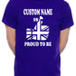 Mens Tee Personalised Birthday T-shirt Proud To Be British Custom Name