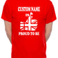 Mens Tee Personalised Birthday T-shirt Proud To Be British Custom Name