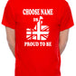Personalised Mens T-Shirt Proud To Be British Choose Name