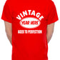 Personalised Mens T-Shirt Birth Year Here Custom