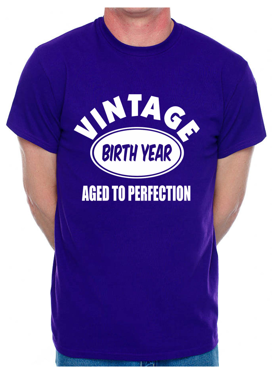 Customised Mens T-Shirt Gift Birth Year Here Vintage