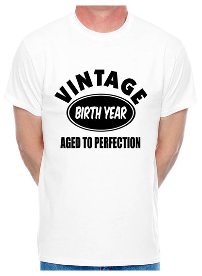 Customised Mens T-Shirt Gift Birth Year Here Vintage