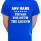 Personalised Mens T-Shirt The Man The Myth Any Name Here