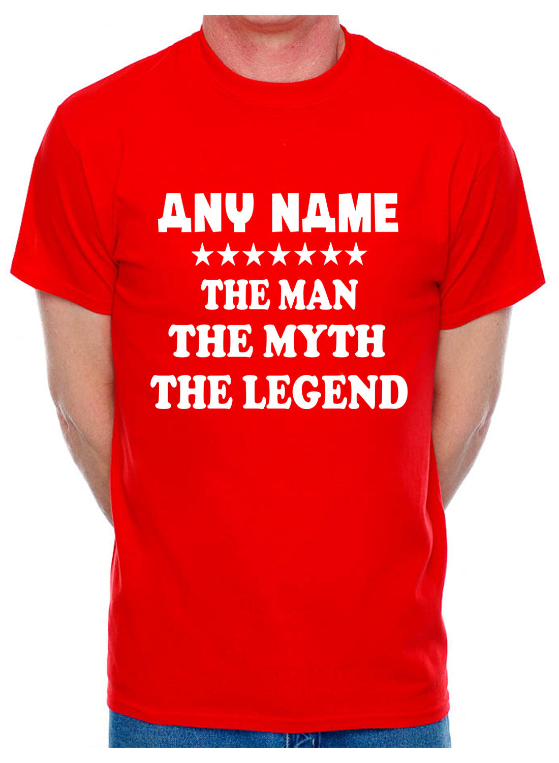 Personalised Mens T-Shirt The Man The Myth Any Name Here