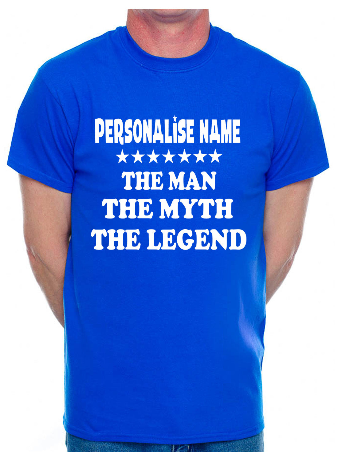 Custom T-shirt For Men The Man The Myth Personalise Name