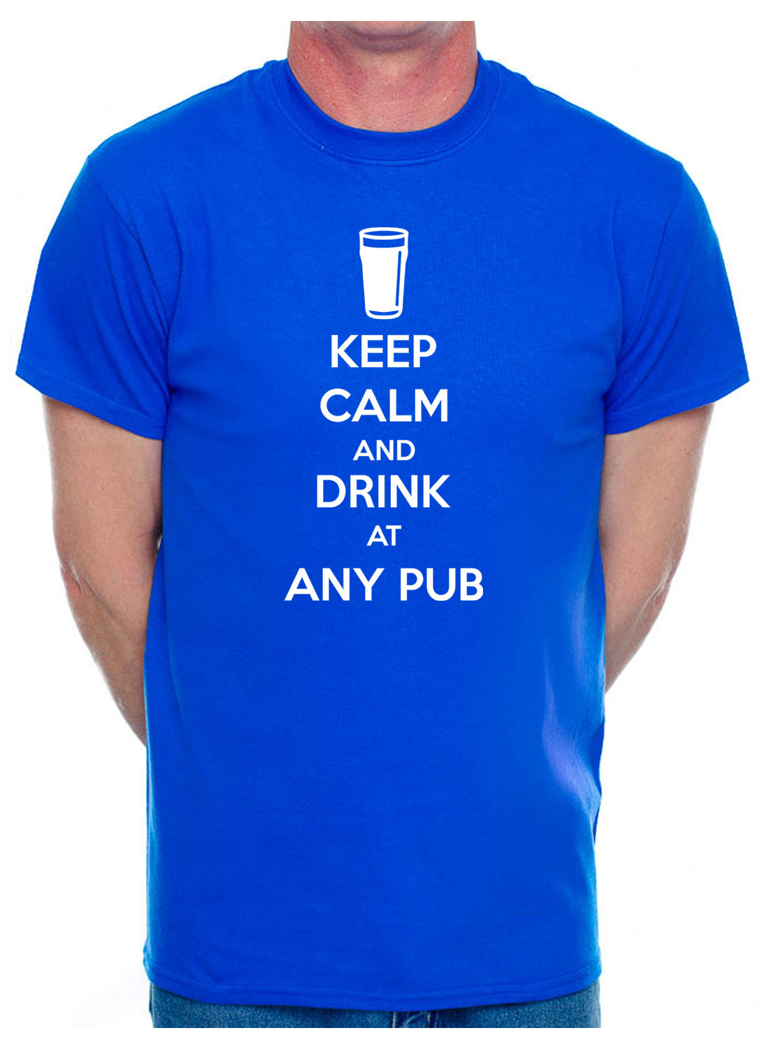 Mens Personalised Pub Keep Calm T-Shirt With Any Pub Name