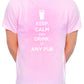 Mens Personalised Pub Keep Calm T-Shirt With Any Pub Name