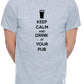 Mens Personalised Pub Keep Calm T-Shirt With Your Pub Name