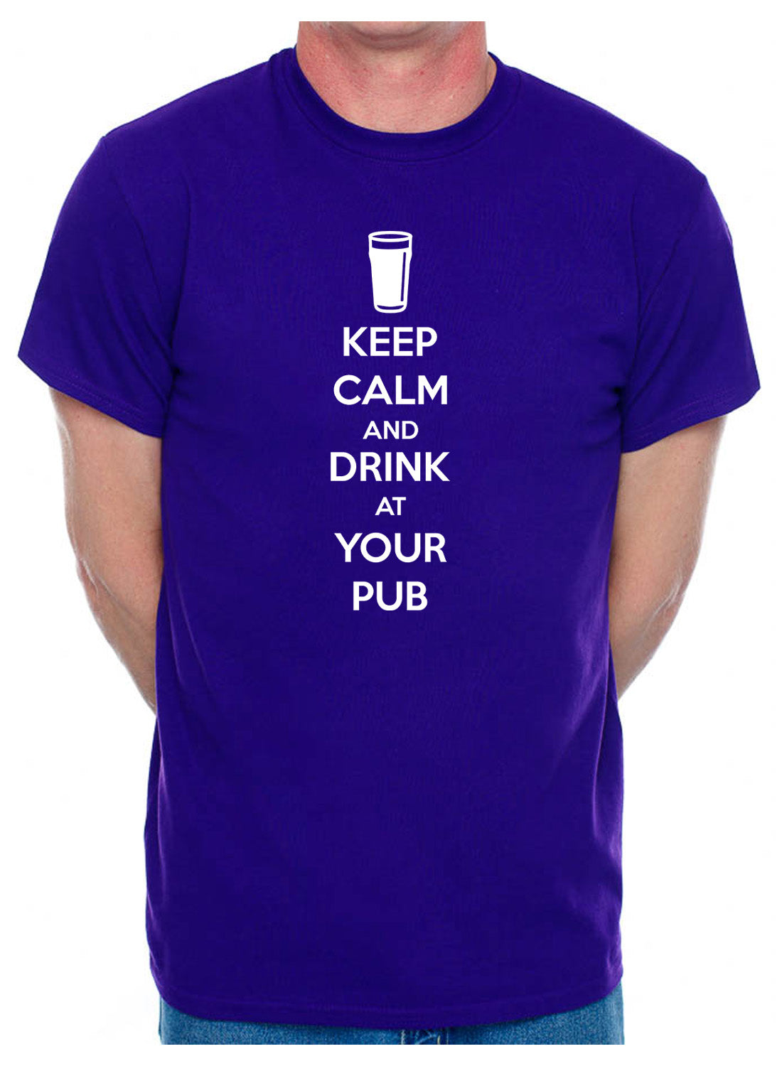 Mens Personalised Pub Keep Calm T-Shirt With Your Pub Name