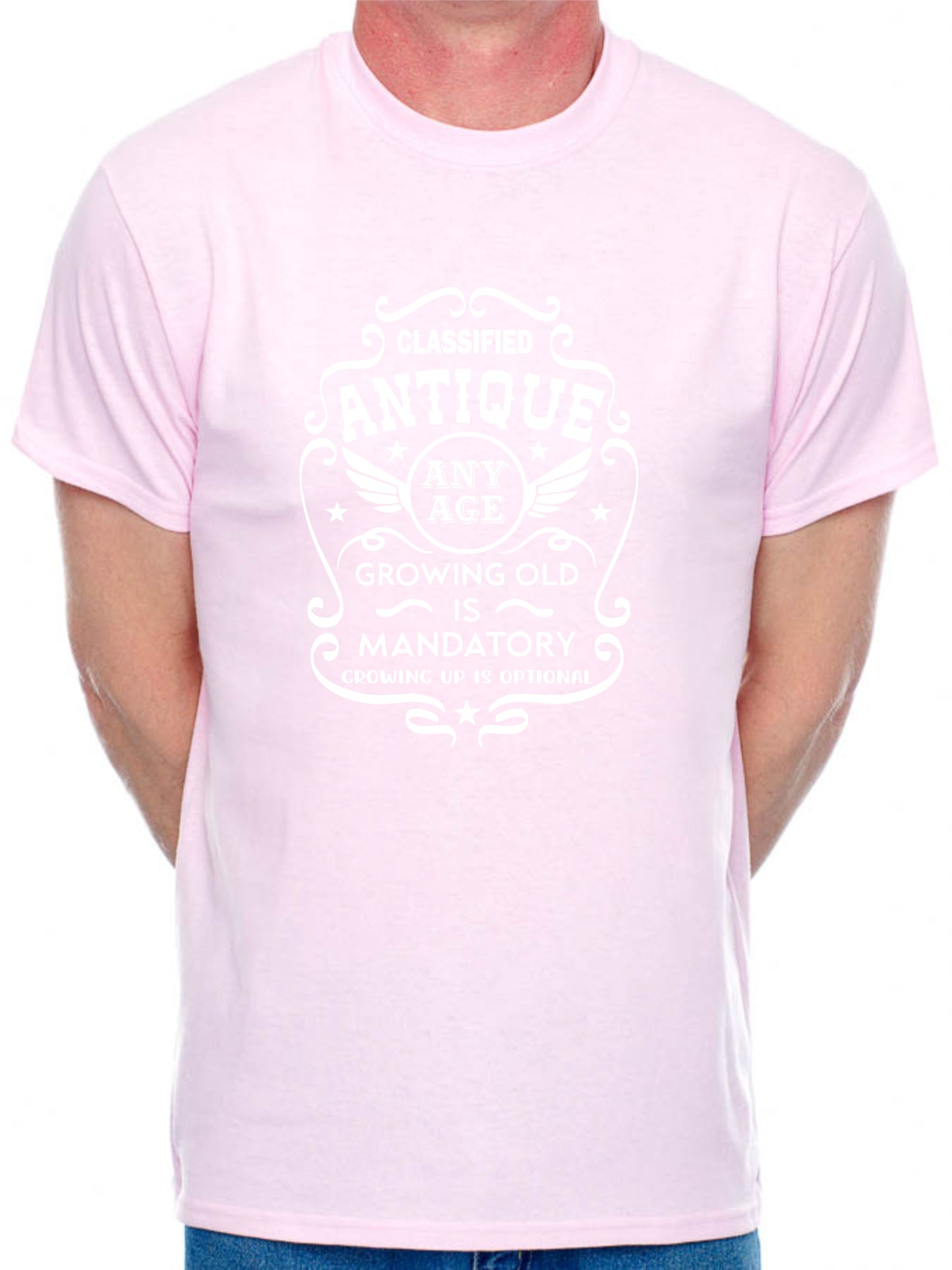 Personalised Men's T-Shirt Growing Old Birthday Age Your Age Here Man's Tee