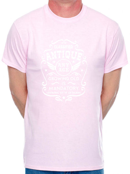Personalised Men's T-Shirt Growing Old Birthday Age Your Age Here Man's Tee