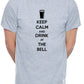 Personalised Adult T-Shirt Keep Calm Drink At The Bell Pub Club Any Name Here