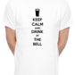 Personalised Adult T-Shirt Keep Calm Drink At The Bell Pub Club Any Name Here