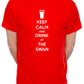 Customised Adult T-Shirt Keep Calm And Drink At The Swan Any Pub Name