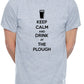 Mens Personalised Pub Keep Calm T-Shirt The Plough Or Any Pub You Like