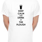 Mens Personalised Pub Keep Calm T-Shirt The Plough Or Any Pub You Like
