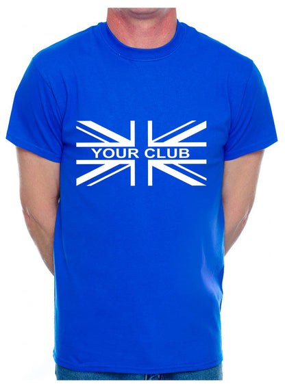 Personalised Mens T-Shirt Union Jack Your Club Name Sports Club