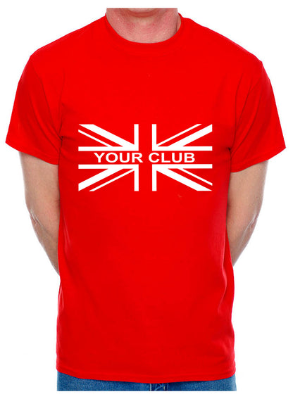 Personalised Mens T-Shirt Union Jack Your Club Name Sports Club