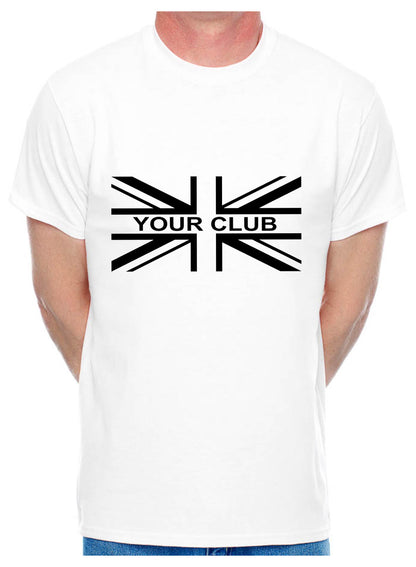 Personalised Mens T-Shirt Union Jack Your Club Name Sports Club