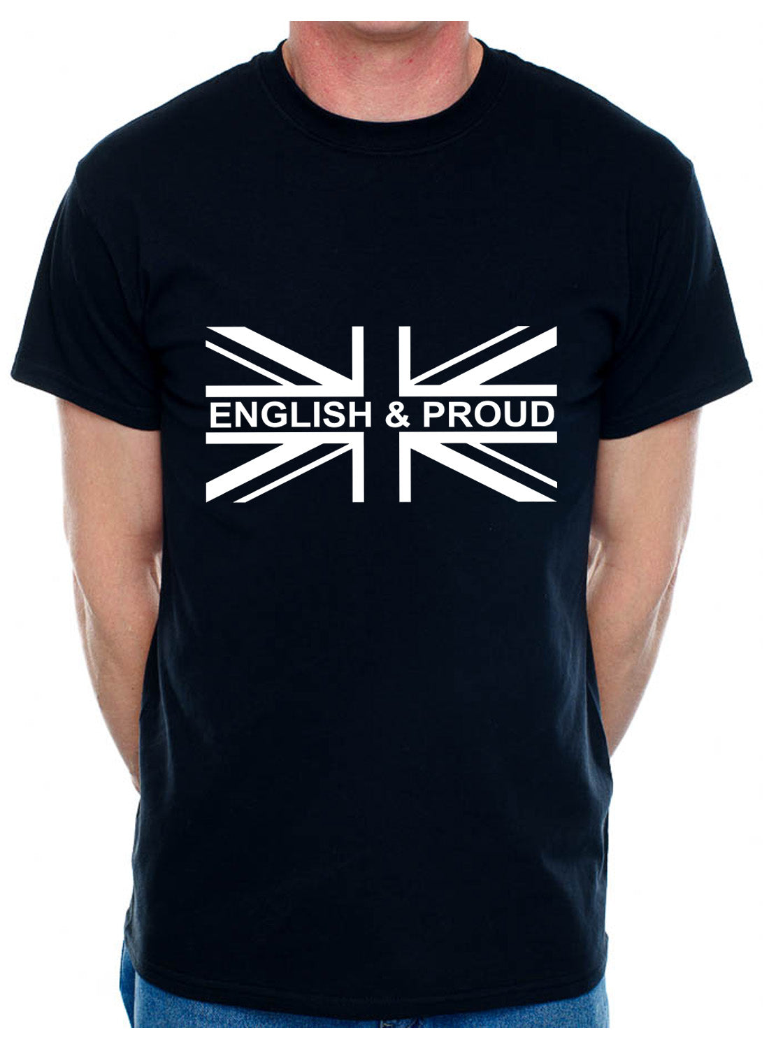 Personalised Mens T-Shirt Union Jack English & Proud Country Of Your Choosing