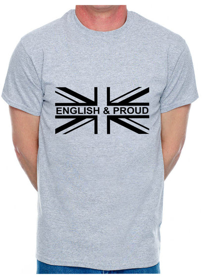 Personalised Mens T-Shirt Union Jack English & Proud Country Of Your Choosing