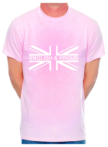 Personalised Mens T-Shirt Union Jack English & Proud Country Of Your Choosing