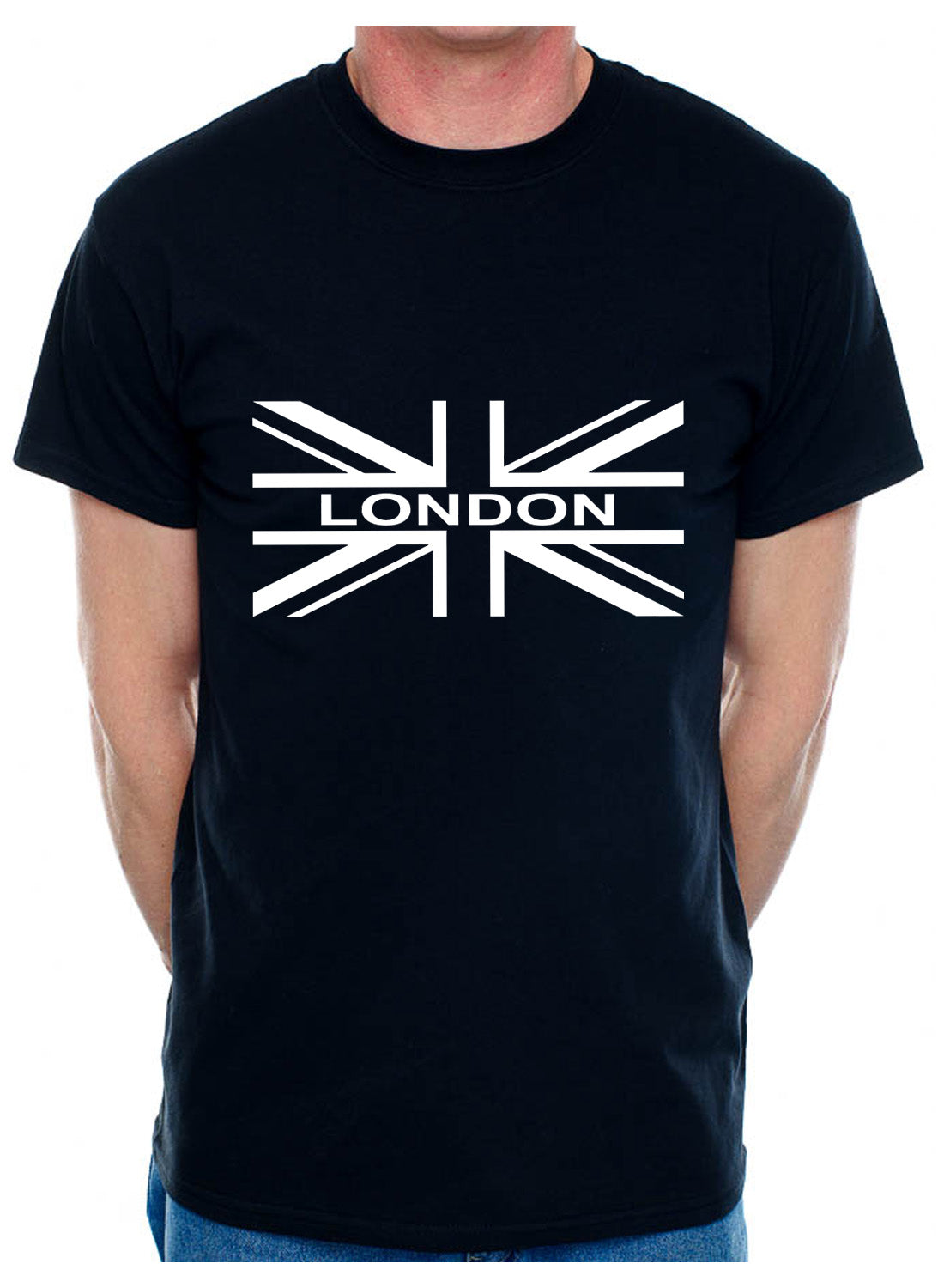 Personalised Mens T-Shirt Union Jack London Any Town City Name