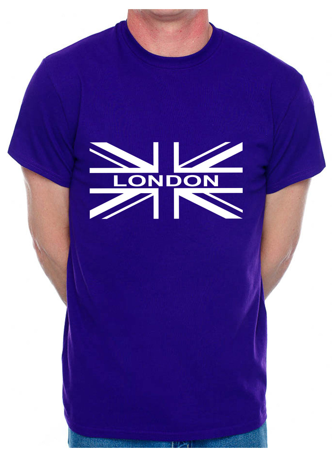 Personalised Mens T-Shirt Union Jack London Any Town City Name