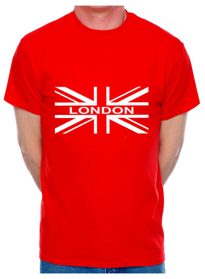 Personalised Mens T-Shirt Union Jack London Any Town City Name