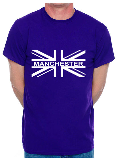 Personalised Mens T-Shirt Union Jack Manchester Any Town City