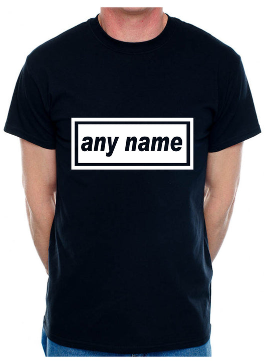 Personalised Mens T-Shirt Any Name You Choose The Name Word Song